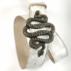 Ceinture reversible femme Lin  / Marbré lin